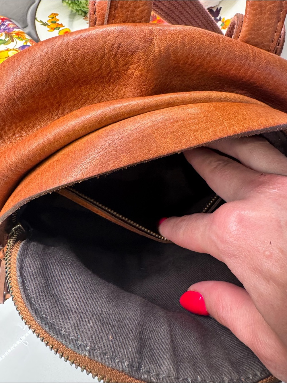Madewell Lorimer Mini Backpack English Saddle Leather Bag - Picture 9 of 10